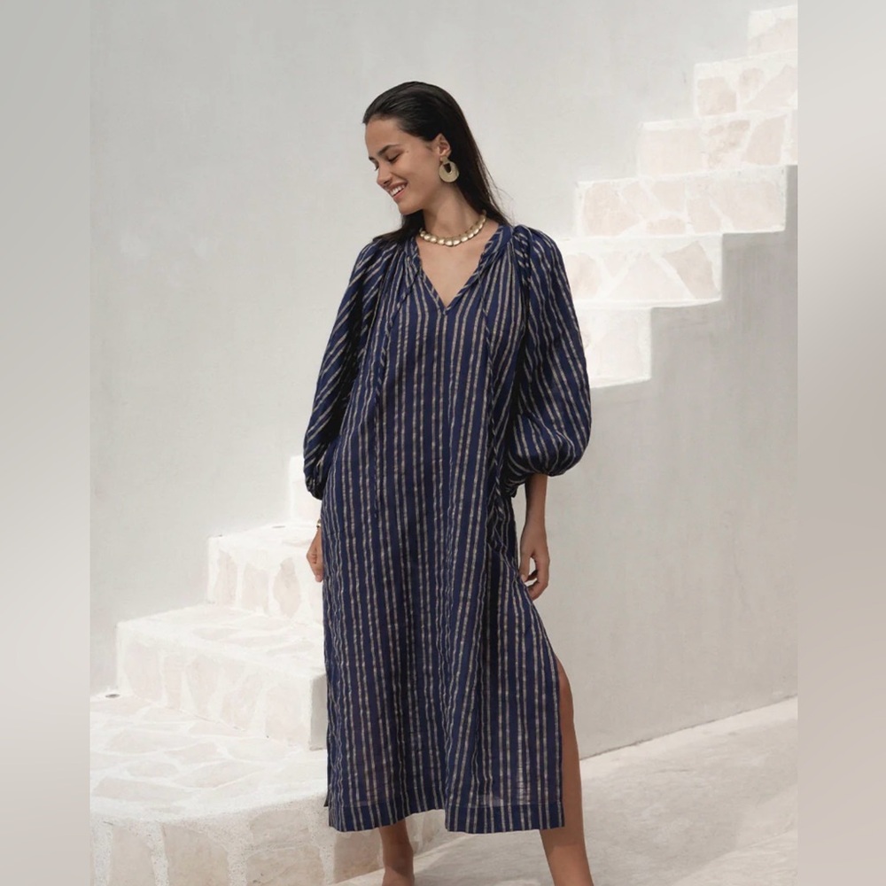 Daughters of India Poet Maxi Dress ~ Sapphire